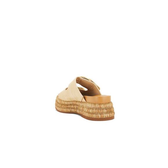 dolce vita Witny Sandal Slide VWITNY0 Light Natural Woven Raffia US  9.5 M NEW - Picture 4 of 6